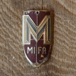 Steuerkopfschild Mifa, 50-60er Jahre, Originalschild aus Sammlungsbestand 