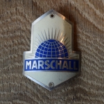 Steuerkopfschild Marshall, 30-50er Jahre, Originalschild aus Sammlungsbestand 