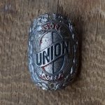 Steuerkopfschild UNION, Gussschild 30-50er Jahre, Originalschild aus Sammlungsbestand 