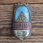 Steuerkopfschild ALPINA, 50er Jahre, Originalschild aus Sammlungsbestand 