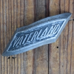 Schutzblechwappen für hinten VATERLAND, 50er Jahre, Originalwappen aus Sammlungsbestand  