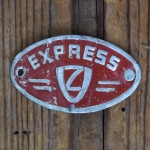 Steuerkopfschild EXPRESS, 50er Jahre, Originalschild aus Sammlungsbestand 