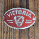 Steuerkopfschild VICTORIA, 50er Jahre, Originalschild aus Sammlungsbestand  