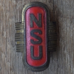 Steuerkopfschild NSU, 50er Jahre, Originalschild aus Sammlungsbestand 