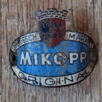 Steuerkopfschild MIKOPP, 50er Jahre, Originalschild aus Sammlungsbestand 