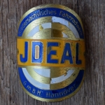 Steuerkopfschild IDEAL, 50er Jahre, Originalschild aus Sammlungsbestand 