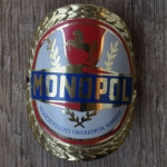 Steuerkopfschild MONOPOL, 50er Jahre, Originalschild aus Sammlungsbestand 