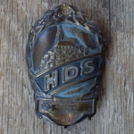 Steuerkopfschild HDS, 50er Jahre, Originalschild aus Sammlungsbestand 