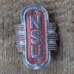 Steuerkopfschild NSU, 50er Jahre, Originalschild aus Sammlungsbestand 
