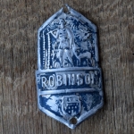 Steuerkopfschild ROBINSON, 50er Jahre, Originalschild aus Sammlungsbestand 