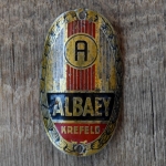 Steuerkopfschild ALBAEY, 50er Jahre, Originalschild aus Sammlungsbestand 