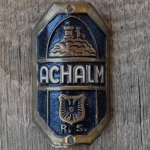 Steuerkopfschild ACHALM, 50er Jahre, Originalschild aus Sammlungsbestand 