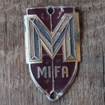 Steuerkopfschild MIFA, 60er Jahre, Originalschild aus Sammlungsbestand 