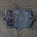 Steuerkopfschild MARS, 50er Jahre, Originalschild aus Sammlungsbestand 