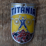 Steuerkopfschild TITANIA, 50er Jahre, Originalschild aus Sammlungsbestand 