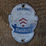Steuerkopfschild STANDARD, 50er Jahre, Originalschild aus Sammlungsbestand 