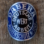 Steuerkopfschild DABERA, 50er Jahre, Originalschild aus Sammlungsbestand 