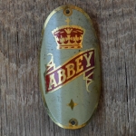 Steuerkopfschild ABBEY, 50er Jahre, Originalschild aus Sammlungsbestand 