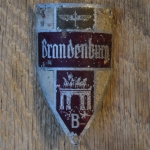 Steuerkopfschild BRANDENBURG, 50er Jahre, Originalschild aus Sammlungsbestand 