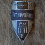Steuerkopfschild BRANDENBURG, 50er Jahre, Originalschild aus Sammlungsbestand 