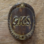 Steuerkopfschild G.K.S., 50er Jahre, Originalschild aus Sammlungsbestand 