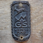 Steuerkopfschild GEMSE RAD, 50er Jahre, Originalschild aus Sammlungsbestand 