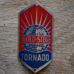 Steuerkopfschild GOLD-SIEG TORNADO, 50er Jahre, Originalschild aus Sammlungsbestand 