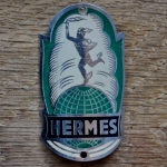 Steuerkopfschild HERMES, 50er Jahre, Originalschild aus Sammlungsbestand 