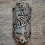 Steuerkopfschild KAYSER, 30er Jahre, Originalschild aus Sammlungsbestand 