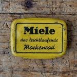 Flickzeug Blechdose "MIELE" orig. 50er Jahre, 61 x 44 x 15 mm, ohne Inhalt 