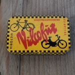 Flickzeug Blechdose "VULCOFUX" orig. 50 er Jahre, 79 x 50 x 16 mm, ohne Inhalt 