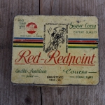 Blechdose "RED-REDPOINT" orig. 50 er Jahre, 136 x 110 x 14 mm, ohne Inhalt 