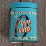 Flickzeug Blechdose "TIP TOP" orig. 50er Jahre, 60 x 42 x 22 mm, ohne Inhalt 