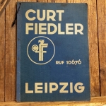 CURT FIELDER RUF 10676 LEIPZIG, 30er Jahre 