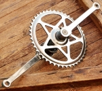 Tretlager NSU für Tourenrad, orig. 60er/70er J., verchromt, Glocken-Keillager, gebr. 