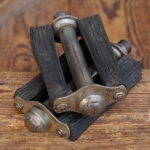 Pedale WIPPERMANN, Blockpedal für Tourenrad, vernickelt, original 10er/20er Jahre, gebr. 