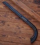 Kettenschutz, DÜRKOPP, schwarz, Linien gold, Länge ca. 53 cm, orig. 30er-50er J., restauriert 