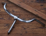 Fahrradlenker mit Vorbau KOERDT (FRIKO), DIAMANT-Kuhhorn-Form, 50er/60er J., verchromt, gebr. 
