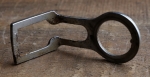 Carbidlaternenhalter/Winkelhalter, verchromt, Ende 20er/Anfang 30er J., Montage am 1 Zoll Steuersatz, gebr. 
