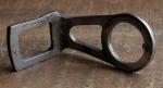Carbidlaternenhalter/Winkelhalter, verchromt, Ende 20er/Anfang 30er J., Montage am 1 Zoll Steuersatz, gebr. 