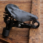 Sattel, Damen, LEPPER Primus, Leder schwarz, Gestell schwarz, 80er/90er J., gebr. 