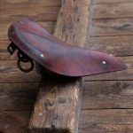 Sattel, Kinder, MÖVE, Leder braun, Gestell verchromt, 70er/80er J., gebr. 