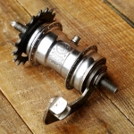 Nabe Hinterrad Fahrrad, F+S Torpedo Mod. 09, Bj. 1951, verchromt, gebr. 