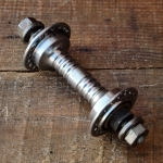 Nabe Vorderrad Fahrrad, UNION, verchromt, 50er J., Einbaumaß ca. 91 mm, 36 Loch, gebr. 