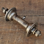 Nabe Vorderrad Fahrrad, vernickelt, 20er/30er J., Einbaumaß ca. 91 mm, 36 Loch, gebr. 