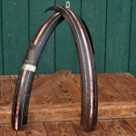 Schutzbleche Satz GÖRICKE, 28 Zoll, Herrenausführung, 60er/70er J., schwarz, Linien rot/weiß, gebr. 