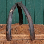 Schutzbleche Satz PUCH/Österreich, 28 Zoll, Herrenausführung, Anfang 30er J., schwarz, Linien grün/weiß, gebr. 