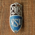 Steuerkopfschild NSU, Alu lackiert, original 30er/40er Jahre, gebr. 