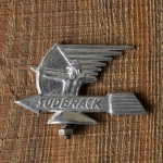 Schutzblechfigur SUDERBRACK, Alu, original 50er Jahre, NOS 
