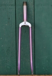 Fahrradgabel, 28 Zoll, pink, für Tourenrad, DDR 60er-80er J., inkl. Steuersatz, gebr. 